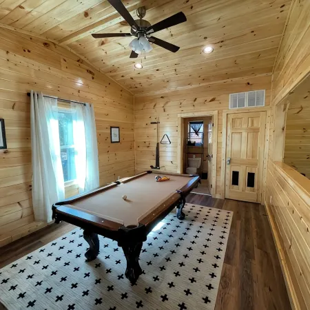 This cabin is a 1 bedroom(s), 2 bathrooms, located in Pigeon Forge, TN.