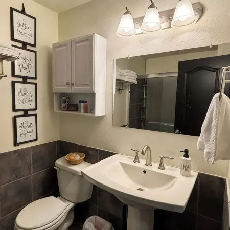 Spacious Open Living Space in This Beautiful Mother-in-Law Basement Apartment