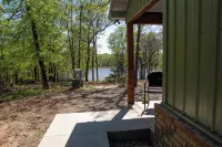 Cabin Bunkhouse with Hot Tub on Private Lake, Fire Pit & Swings in Vian, OK! - Chalets
