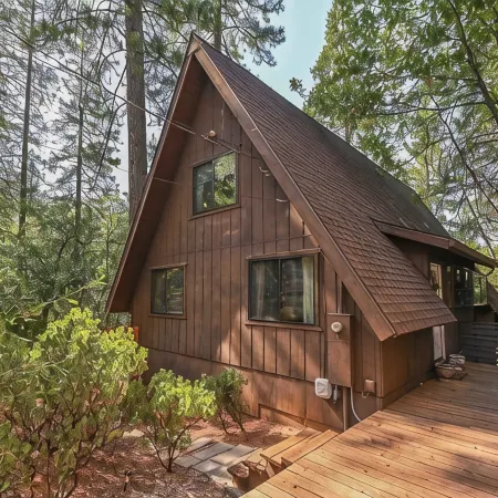 Chalet in Stanislaus National Forrest near Murphys w/ privacy and canyon views