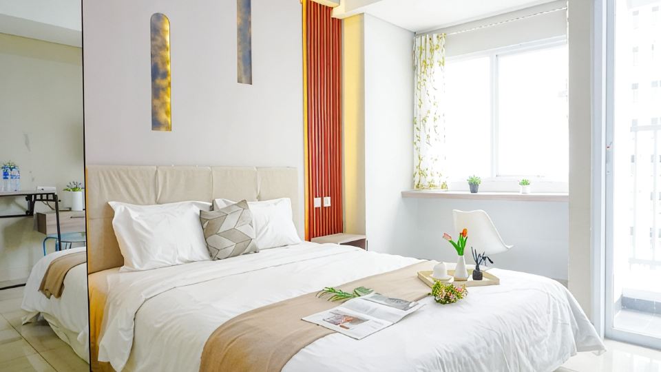 Wood Accent Studio at Royal Sentul Park Apartment By Travelio