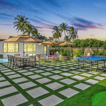 Lux Modern Villa w/Pool, Gym, Game Room, and Mini Golf, Near Beach and Casino