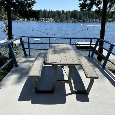 Charming Lakefront Cabin on Mason Lake with Pebble Beach and Private Dock