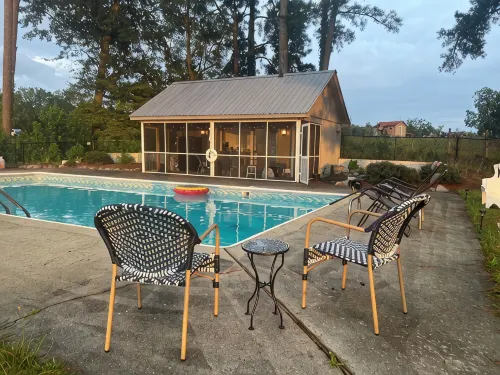 Private Oasis w/Pool, Kayaks, Dock, and Stocked Bass Waiting to be Caught!