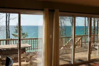 Lake Michigan Beachfront Home w/ Private Beach & Sunset Views, Sleeps 15+ - 3-Star