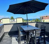 Private Rooftop  BayView&Town2 Lake Michigan Views. Walk to Beach AND Dining! - balcony