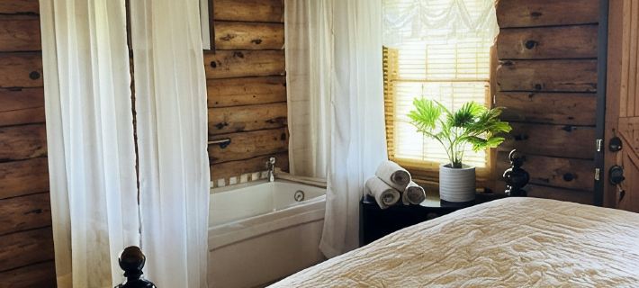 Log Cabin Haus in Amish Country Shipshewana, Indiana Hotele w: LaGrange County