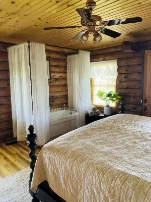 Log Cabin Haus in Amish Country Shipshewana, Indiana - bañera