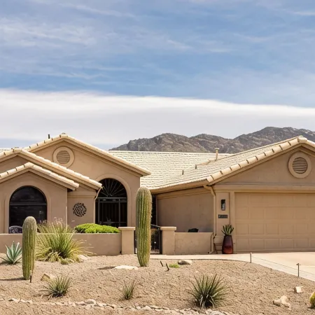 Charming 2-bedroom 2 bath home in Saddlebrooke one with private back yard.