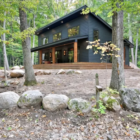 Stylish Signature Lodge, nestled in the Forest, with Teal Lake views