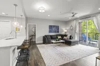 Chic 2BR Apt, Steps from N Main St, Balcony View