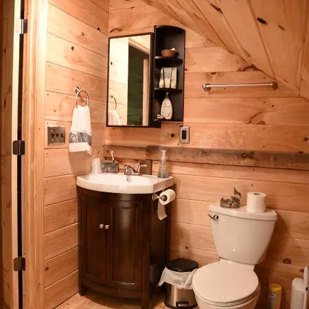 Cozy hand-built cabin in the heart of wine country, near mountains and Mayberry