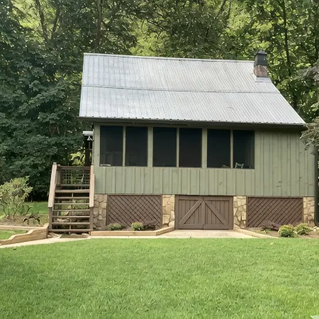 Riverside Retreat located on the Nottely River in the North Georgia Mountains.