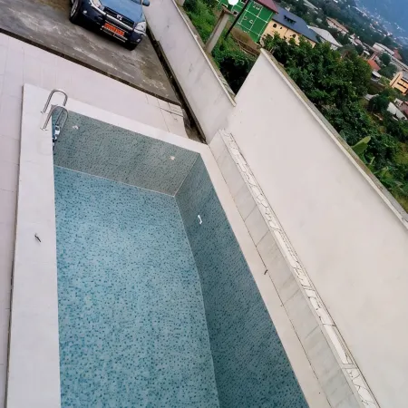 Modern two-rooms spacious apartment with pool, terrace,amazing sea and town view