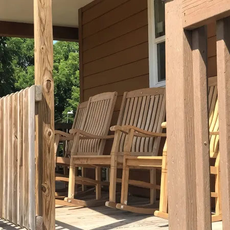 Ben Ranch Cabin # 2 located in a century old Pecan Orchard. 2 Bedroom plus couch