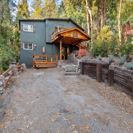 Cozy Mountain Retreat with 3 decks, huge living room, walking distance of shops