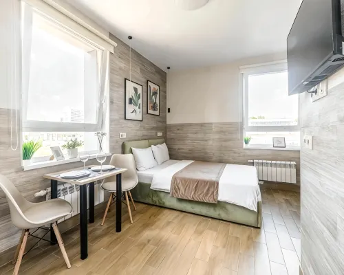 Knokey Tushino Apartmants โรงแรมใกล้สถานีสตรอกิโน