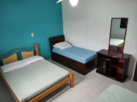 Beach house: 5 bedrooms, swimming pool, barbecue, billiards. Excellent location.