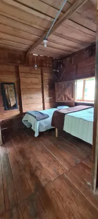 Cozy cabaña overlooking a beautiful valley. Finca Fajardo Lodge. Rustic Cabin#1