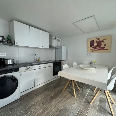 Bungalow / Apartment "KüstenNest" 60m² near the Baltic Sea. fully equipped kitchen