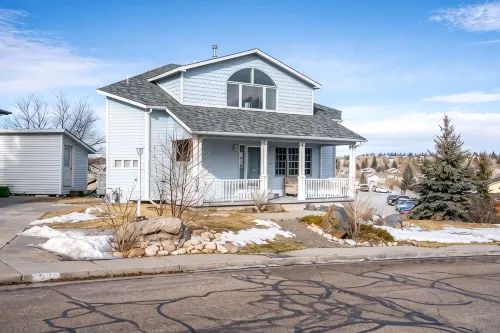 Unique Triangle Shaped Home with 2 Master Suites on Separate Floors.