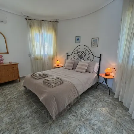 Detached villa with private pool, perfect for families and close to the beach