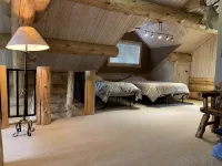 特威克小屋-豪華，配有庭院、火坑和熱水浴缸!!! - 木屋