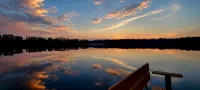 Log Home on Leader Lake- Quiet and Beautiful Sand Bottom Lake, Swim Fish Paddle - Chalets