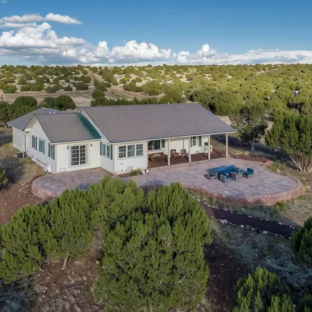 Private home on 40 acres surrounded by wide open space.