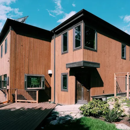 Deception Pass home with forest and bay views
