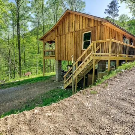 River cabin on 45 acres of private mountain land PET FRIENDLY