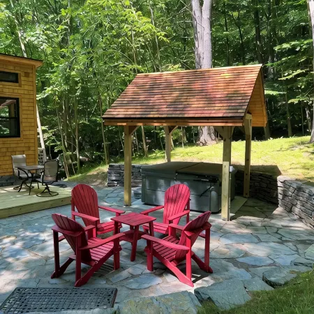 Escape to this private and peaceful tiny home with hot tub in Sharon, VT!