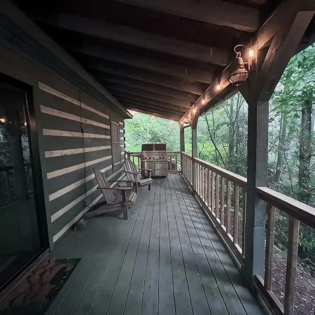 Modern amenities in a rustic landscape