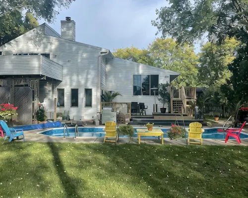 Contemporary home in quiet neighborhood with pool & great back yard close to all Hotels in Middleton