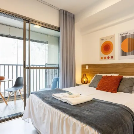 Nxos - Building with Gym and Laundry in Consolação-SP Отели рядом с достопримечательностью «Стадион «Пакаэмбу»»