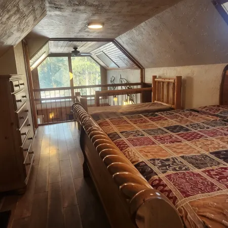 Cabin on a working homestead in Heron, Mt.  " Heifer, Pork and Pecker Farm"