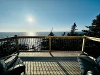 Oceanfront mini home, two decks, with spectacular views.