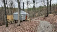 Gray Yurt in Hocking