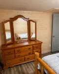 Cozy 2-bedroom cabin near endless trails. Family and pet friendly. Fire pit & AC