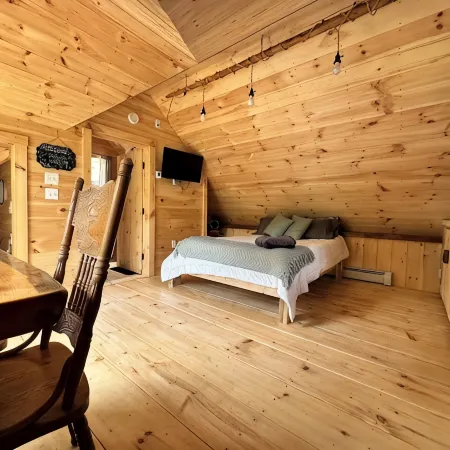 Cabin Style Studio Apt with Private Hot Tub on 100 Acres Kayaks, Canoes & Sup
