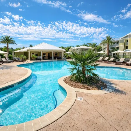 Lazy Palm-Free Beach Pass! Pool! 1/2 Mile to Marshwalk and Marina! 3 King Bdrms!