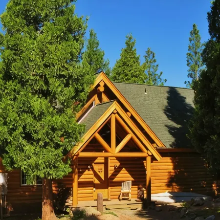 Luxurious & spacious log cabin rental. Family friendly. Lots of amenities.