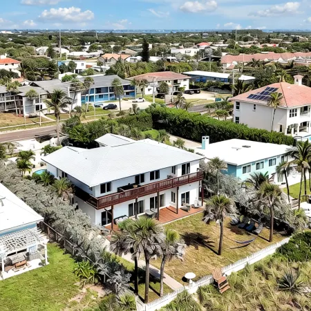 Beachfront Villa with Heated Pool Mini Golf Fire Pit and Spacex Views