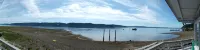 Water front, private beach, steps from down town Hoodsport with lots of parking.