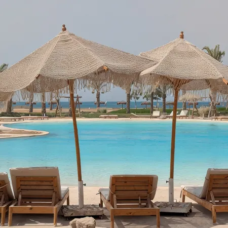 Front Row Soma bay Cabana Near Sandy Beach & Pool