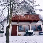 Vacation home at Seepark Kirchheim, Hesse for families and groups of up to 6 people - balcony