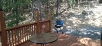 HICKORY HIDEOUTThe cabin is surrounded by a large area of trees for privacy