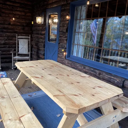 The perfect ADK log cabin getaway on 4 acres and 5 min. to town!