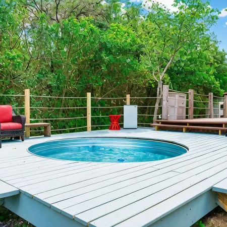 Elegant Birdhouse Cabin with 🔥Heated🔥 Cowboy Pool Отели в г. Кайл
