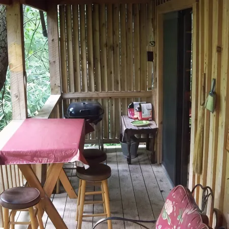 Sanitized! Creekside Cottage sits over Creek  Woods, Looking into Park!  Pets OK